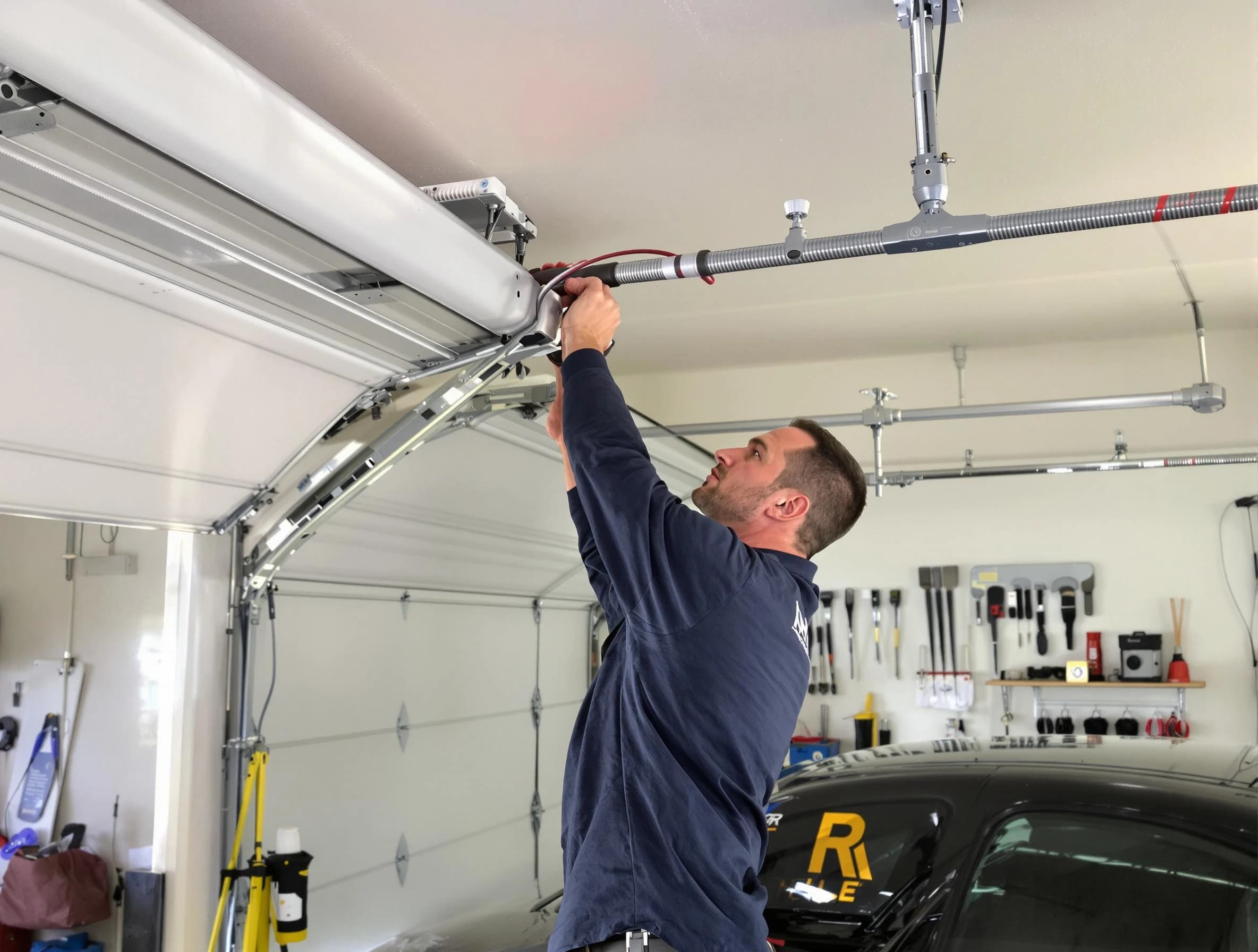 Grayson Garage Door Repair technician performing garage door cable repair in Grayson