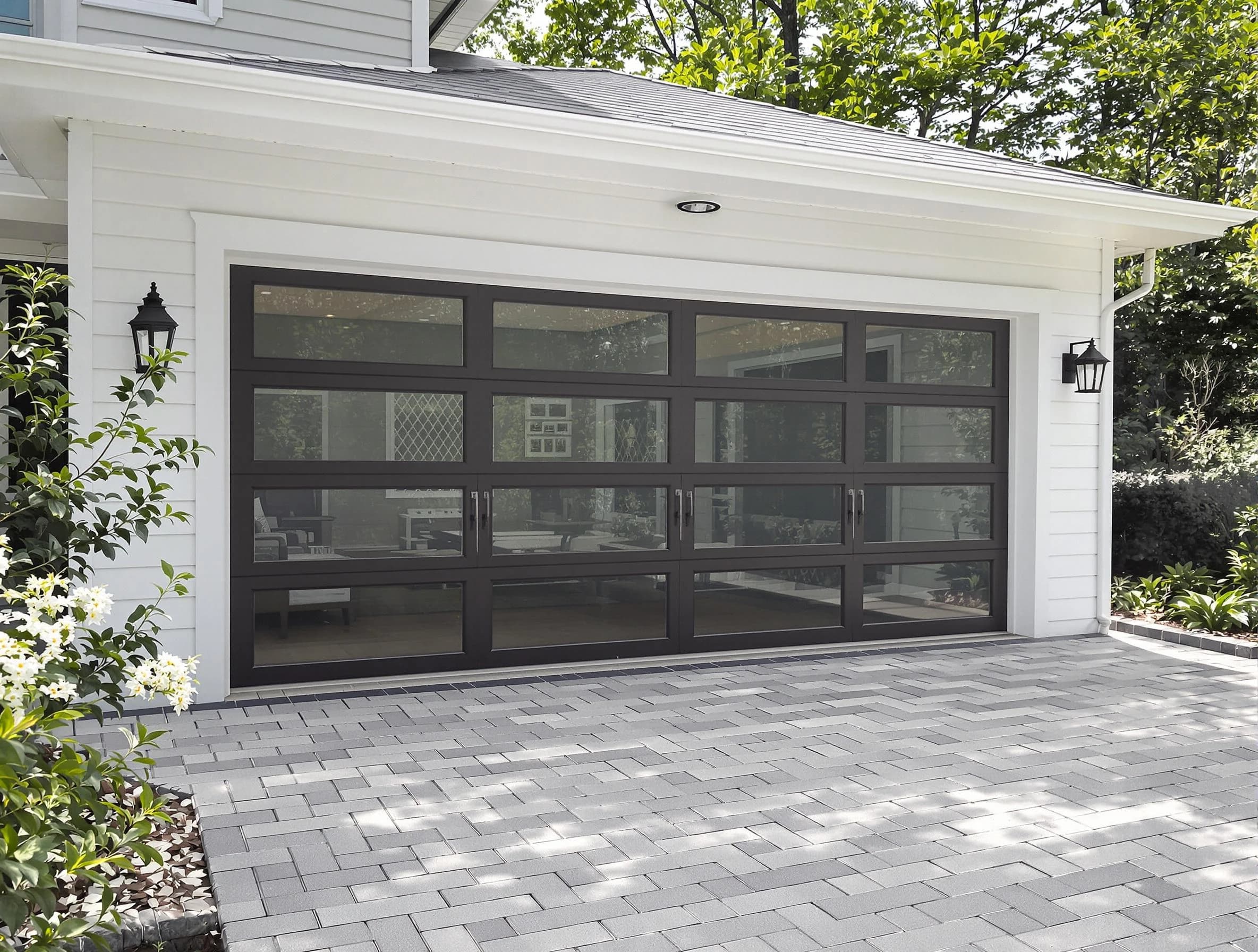 Grayson Garage Door Repair design specialist presenting custom garage door options to Grayson homeowner